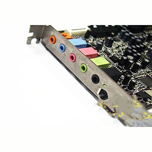 RTYU Funciona Bien Desmontar, para Tarjeta de Sonido Creative Sound Blaster Audigy SB0090 PCI 5.1, Tarjetas de Sonido internas de la computadora(Color:Red)