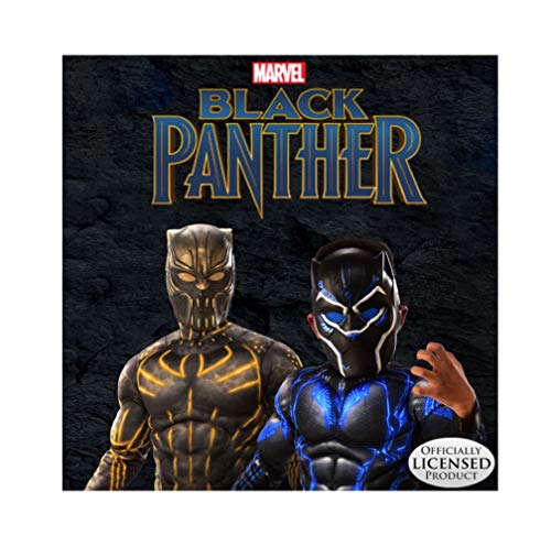Rubies 641046-M Avengers Black Panther - Disfraz de Pantera Negra para niños, M (5-7 años)