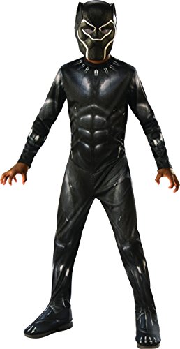 Rubies 641046-M Avengers Black Panther - Disfraz de Pantera Negra para niños, M (5-7 años)
