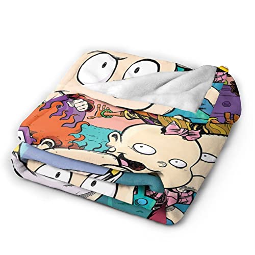 Rugrats - Manta de franela ligera para dormitorio, sala de estar, franela súper suave y micropolar