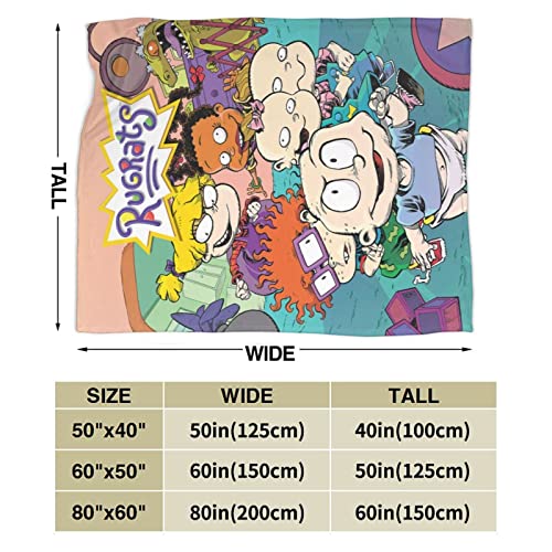 Rugrats - Manta de franela ligera para dormitorio, sala de estar, franela súper suave y micropolar