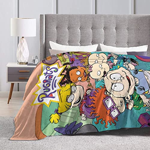 Rugrats - Manta de franela ligera para dormitorio, sala de estar, franela súper suave y micropolar