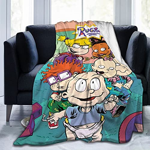 Rugrats - Manta de franela ligera para dormitorio, sala de estar, franela súper suave y micropolar