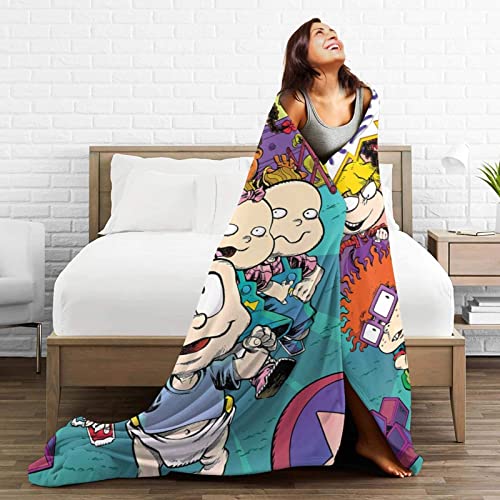 Rugrats - Manta de franela ligera para dormitorio, sala de estar, franela súper suave y micropolar