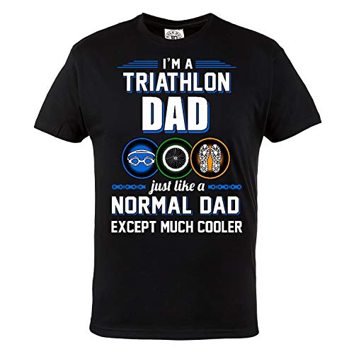Rule Out T-Shirt para Hombre. Triathlon Dad. Nadar. Bicicleta. Correr. Iron Man. Casual Wear (Talla Small)