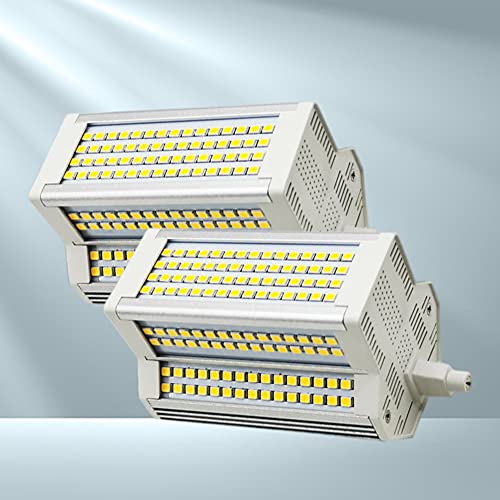 RUNAWAY 2-PC Bombilla LED R7S de 50 W (halógena de 500 W de Repuesto) 118 mm (4,6 ''), CA 110 V - 240 V Base Regulable de Doble Extremo J118 Bombilla de 220 Grados
