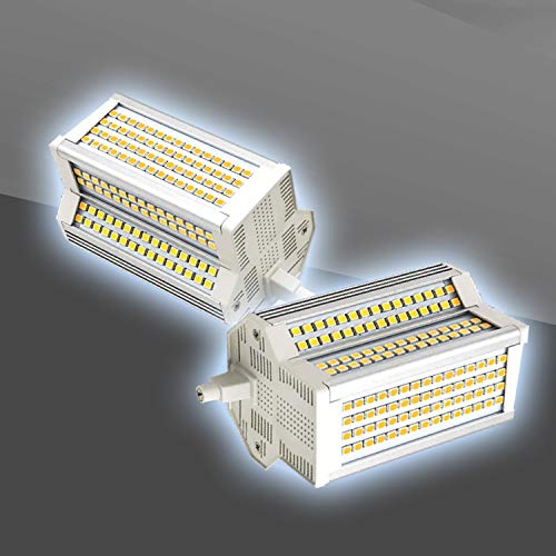 RUNAWAY 2-PC Regulable 50W R7S J Tipo Doble terminación 118MM Bombillas LED R7S Base J118 Reflector LED Blanco frío 6000K 500W Reemplazo halógeno Luz de Trabajo de Seguridad