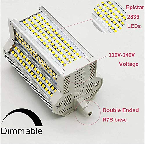 RUNAWAY 4-pc R7S LED Regulable 118 mm 50W Blanco cálido 3000K R7S Enchufe J118 Bombilla Equivalente a R7S 118 mm Lámpara halógena 500W 5400LM 220 Grados Sin Parpadeo