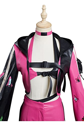 Runaway Loli Jinx Cosplay Juegos de disfraces Papeles Segundo Elemento Sexy Adultos Halloween Pascua Femeninas Niñas Mujeres de manga larga Abrigo Patrón Harajuku Navidad