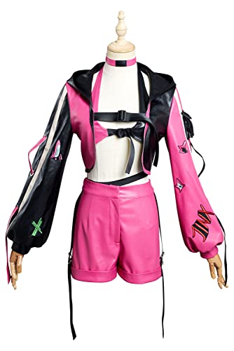 Runaway Loli Jinx Cosplay Juegos de disfraces Papeles Segundo Elemento Sexy Adultos Halloween Pascua Femeninas Niñas Mujeres de manga larga Abrigo Patrón Harajuku Navidad