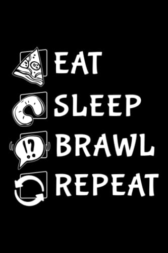 Running Log Book - Eat Sleep Brawl Repeat Gamer mobile game Brawl with Stars Art: Brawl, Daily and Weekly Run Planner to Improve Your Runs, Track ... Day By Day Log For Runner & Jogger,Agenda