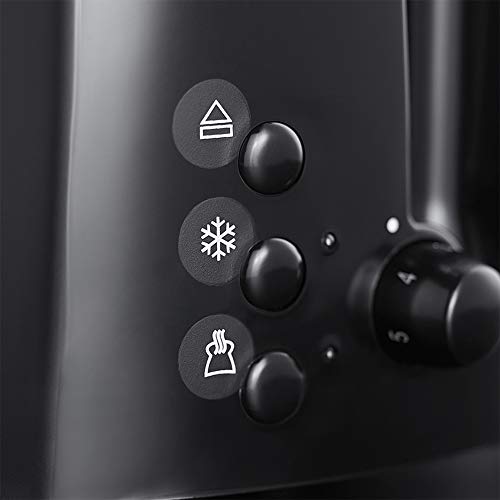 Russell Hobbs 21641 Textures Plastic Wide 2 Slice Toaster - Black {4008496855421}