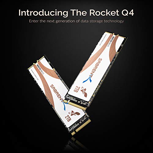 Sabrent 2TB Rocket Q4 NVMe PCIe 4.0 M.2 2280 SSD interno Unidad de estado sólido de máximo rendimiento R / W 4800/3600 MB / s (SB-RKTQ4-2TB)