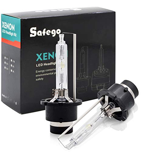 Safego 2X D2S Lámpara de Xenón de Faros Bombilla Hid Xenon Luz Luces de Coche para Coches Blanco Ac 12V 35W 6000K