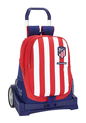 Safta Mochila Espalda Ergonómica de Atlético de Madrid Oficial con Carro Evolution