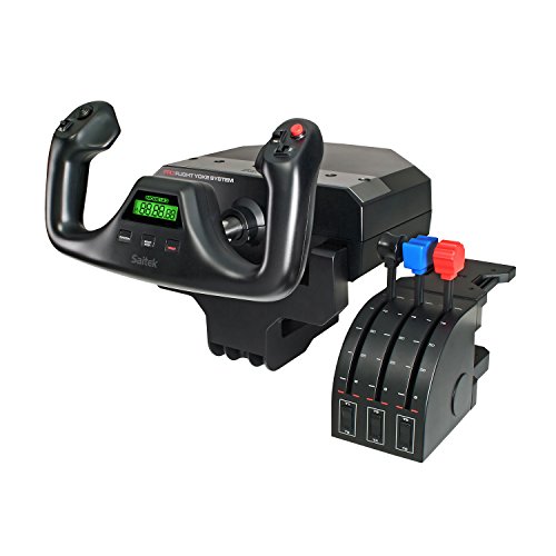 Saitek Pro Flight Yoke System - Sistema de control para simuladores de vuelo en PC - Joystick y Acelerador