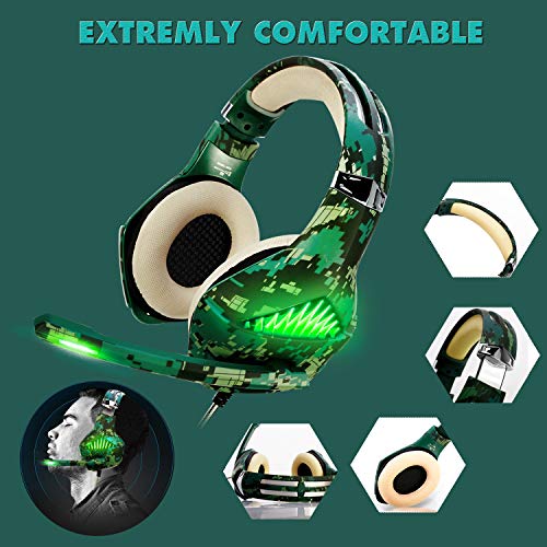 Samoleus Cascos Gaming PS4 Xbox One PC Switch, Gaming Auriculares con Microfono, Cascos Gamer, Headset Cascos Jack 3.5mm con Playstation 4, Laptop, Tablet, Móvil