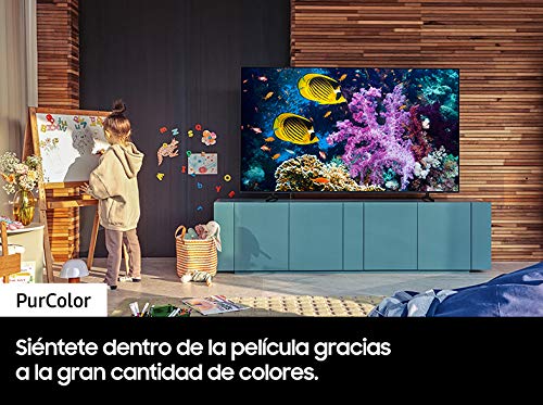Samsung 4K UHD 2021 43AU7105 - Smart TV de 43" con Resolución Crystal UHD, Procesador Crystal UHD, HDR10+, PurColor, Contrast Enhancer
