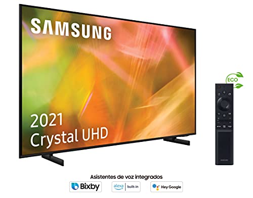 Samsung 4K UHD 2021 43AU8005- Smart TV de 43" con Resolución Crystal UHD, Procesador Crystal UHD, HDR10+, Motion Xcelerator, Contrast Enhancer y Alexa Integrada