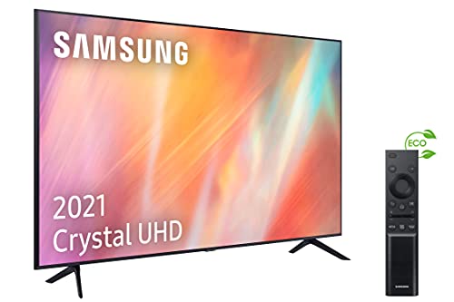 Samsung 4K UHD 2021 55AU7105 - Smart TV de 55" con Resolución Crystal UHD, Procesador Crystal UHD, HDR10+, PurColor, Contrast Enhancer y Alexa Integrada