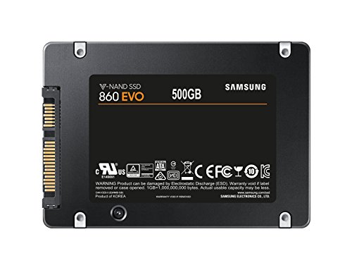 Samsung 860 EVO Unidad de Estado sólido 2.5" 500 GB Serial ATA III MLC - Disco Duro sólido (500 GB, 2.5", 6 Gbit/s)