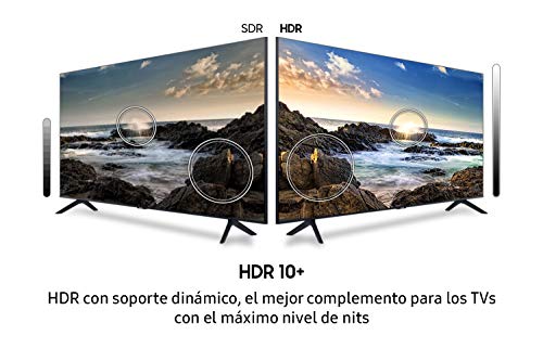 Samsung Crystal UHD 2020 65TU8005 - Smart TV de 65" 4K, HDR 10+, Crystal Display, Procesador 4K, PurColor, Sonido Inteligente, One Remote Control y Asistentes de Voz Integrados, con Alexa integrada