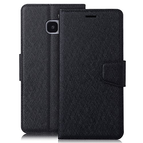 Samsung Galaxy S7 Edge Case,SUNWAY Wallet Cases Folio Book Cover with Kickstand Credit Card Holder, Cash Clip, Magnetic Closure for Samsung Galaxy S7 Edge - Black