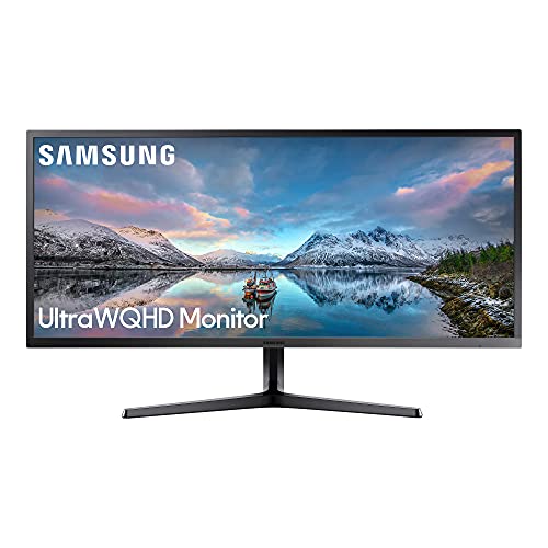 Samsung LS34J552WQRXEN - Monitor 34" UltraWide QHD, 3440x1440, 4 ms, 75 Hz, FreeSync, LED, VA, 21:9, 3000:1, 300 CD/m², 178°, HDMI, PBP, Pip, Base en V, Gaming, Negro