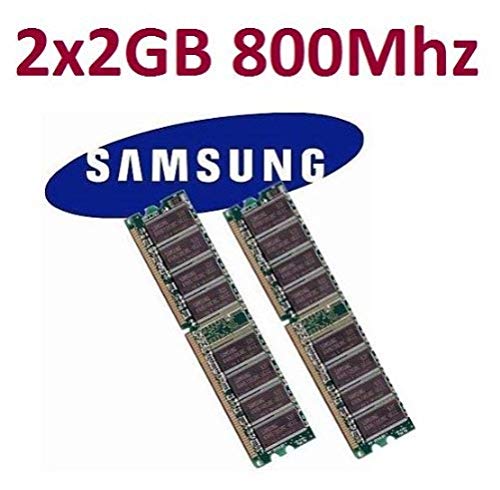 Samsung - Módulo de memoria DDR2-800 DIMM (2 x 2 GB: 4 GB, 240 pines, 800 Mhz, PC2-6400, M378T5663QZ3-CF7, doble canal, para ordenadores DDR2)