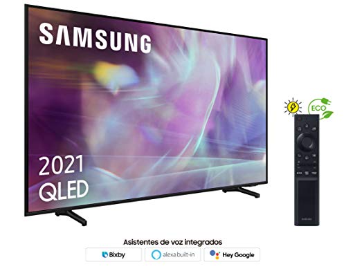 Samsung QLED 4K 2021 43Q60A - Smart TV de 43" con Resolución 4K UHD, Procesador 4K, Quantum HDR10+, Motion Xcelerator, OTS Lite y Alexa Integrada