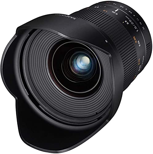 Samyang DSLR - Objetivo fotográfico para Canon EF-S (20 mm, F1.8 ED, AS UMC), Negro