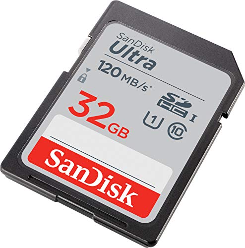 SanDisk Ultra SDHC, Tarjeta de memoria de 32 GB, hasta 120 MB/s, Class 10, UHS-I y V10