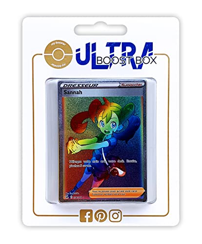 Sannah (Xana) 278/264 Arcoíris Secreta Entrenadore - Myboost X Epée et Bouclier 8 - Poing de Fusion - Box de 10 Cartas Pokémon Francés