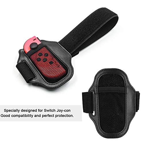 SANON 2 Unids/Lote Banda de Correa de Pierna Elástica Ajustable para Nintendo Switch Joy-Con Ring Fit Juego de Aventuras