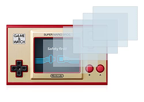 savvies Protector Pantalla Compatible con Nintendo Game & Watch Super Mario Bros (6 Unidades) Película Ultra Transparente