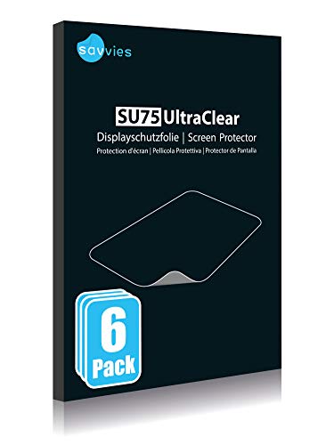 savvies Protector Pantalla Compatible con Nintendo Wii U Gamepad (Controller) (6 Unidades) Película Ultra Transparente