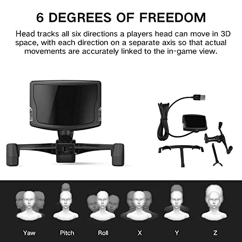 SBKDPT Head Posture Traker, Trackir 5tracknp 5 6dof Head Tracking Gaming, Sistema de Seguimiento infrarrojo Profesional