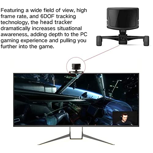 SBKDPT Head Posture Traker, Trackir 5tracknp 5 6dof Head Tracking Gaming, Sistema de Seguimiento infrarrojo Profesional