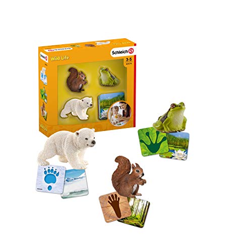 Schleich 42474 Wild Life play set - Schleich tarjetas de aprendizaje Wild Life, juguetes a partir de 3 años