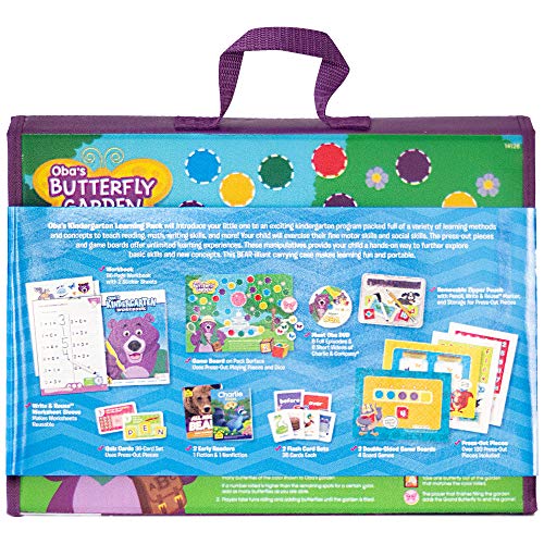 School Zone - Oba’s Kindergarten Learning Pack - Ages 5-6, Workbook, Flash Cards, Early Reading Books, Math, Writing Skills, Write & Reuse, Educational Games, Carrying Case, Pencil & Wipe-Clean Marker