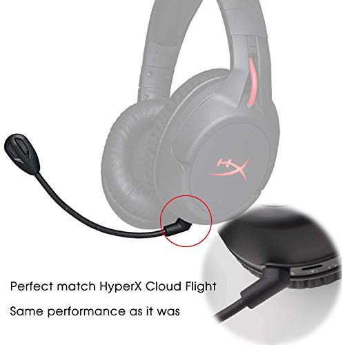 sciuU Micrófono Boom Mic compatible con Kingston HyperX Cloud Flight / Flight S Cascos de Gaming inalámbricos HX-HSCF-BK, Micrófono flexible cancelación de ruido con Conector de 3,5mm