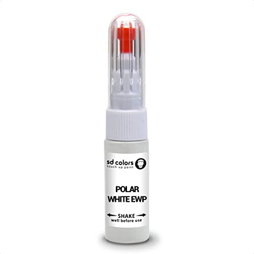SD COLORS Blanco polar EWP compatible con CITROEN Kit de reparación de bolígrafo de pintura de retoque de 7 ml, código de color EWP POLAR BLANCO