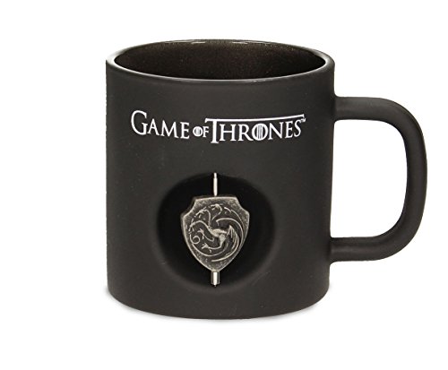 SD toys - Mug Game of Thrones - Targaryen Verre Noir Logo Rotatif - 8436546897552