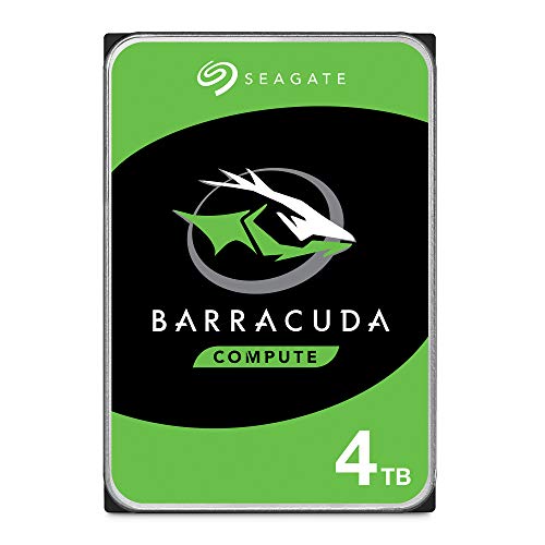 Seagate BarraCuda, 4 TB, Disco duro interno, HDD, 3,5", SATA 6 GB/s, 5400 RPM, caché de 256 MB para ordenador de sobremesa y PC, Paquete Abre-fácil (ST4000DMZ04)