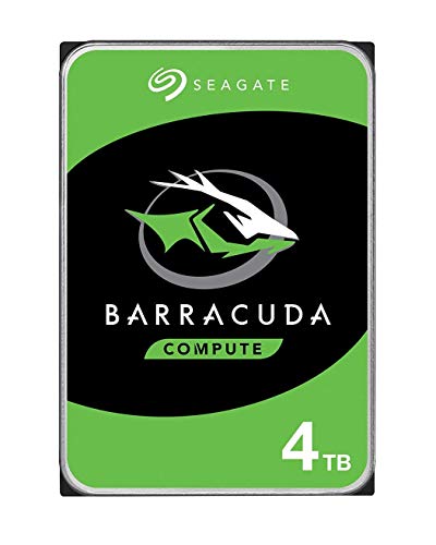 Seagate BarraCuda, 4 TB, Disco duro interno, HDD, 3,5", SATA 6 GB/s, 5400 RPM, caché de 256 MB para ordenador de sobremesa y PC (ST4000DM004)