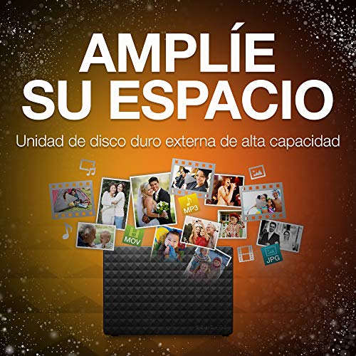 Seagate Expansion Desktop, 6 TB, Disco duro externo, HDD, USB 3.0 para PC, ordenador portátil y Mac, 2 años de servicios Rescue (STEB6000403)