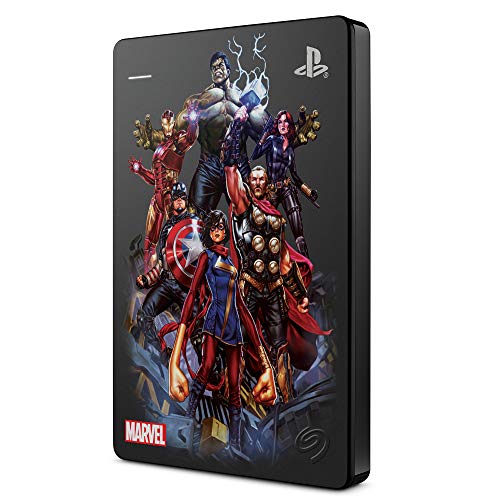 Seagate Game Drive para PS4 2 TB, Disco Duro portátil Externo HDD: USB 3.0, Avengers Special Edition – Team, compatible con PS4 y PS5 (STGD2000203)