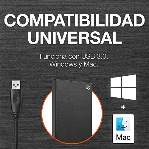 Seagate One Touch, 1 TB, Unidad Disco Duro Externa, Negra, USB 3.0, PC, Mac, 1 año Mylio Create, 4 meses Adobe Creative Cloud, 2 años servicios Rescue, Amazon Special Edition (STKB1000410)