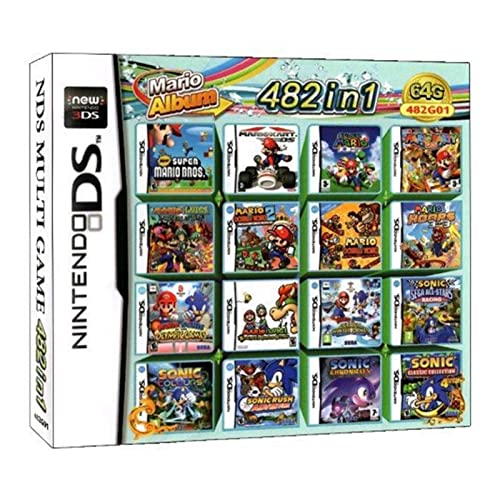 seductive GF 482 en 1 Tarjeta de Cartucho de Videojuegos de compilación Fit for Nintendos DS 3DS 2DS Super Combo Multi Cart GJF (Color : with Box)