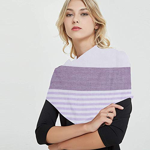 SEESEE.U Toalla de Playa 1 Pieza Toalla de baño de Playa turca Algodón Puro Patrón de Rayas Toalla de Playa con Flecos Sauna Playa Gimnasio Toalla de Piscina Púrpura